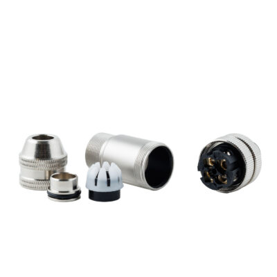 Разъём М12×1, 4-pin, прямой, PG7, IP67, металлический корпус